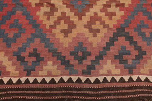 5'5" x 11' Vintage Hand Woven Southwestern Kilim Oriental Area Rug Runner Rust - Picture 5 of 7