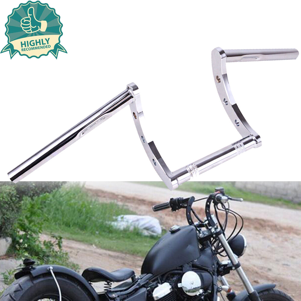 Custom Motorcycle 1" Handlebars Z Bar Drag Ape Hanger For Suzuki Honda ...