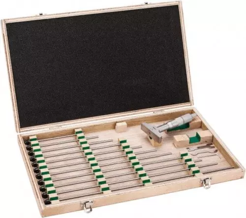 Mitutoyo 0 to 12" Range, 12 Rod, Satin Chrome Finish Mechanical Depth Microme...