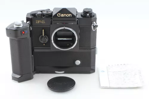 [EXC+5] Canon F-1 Late 35mm SLR Film Camera Body + Motor Drive MF from Japan X99