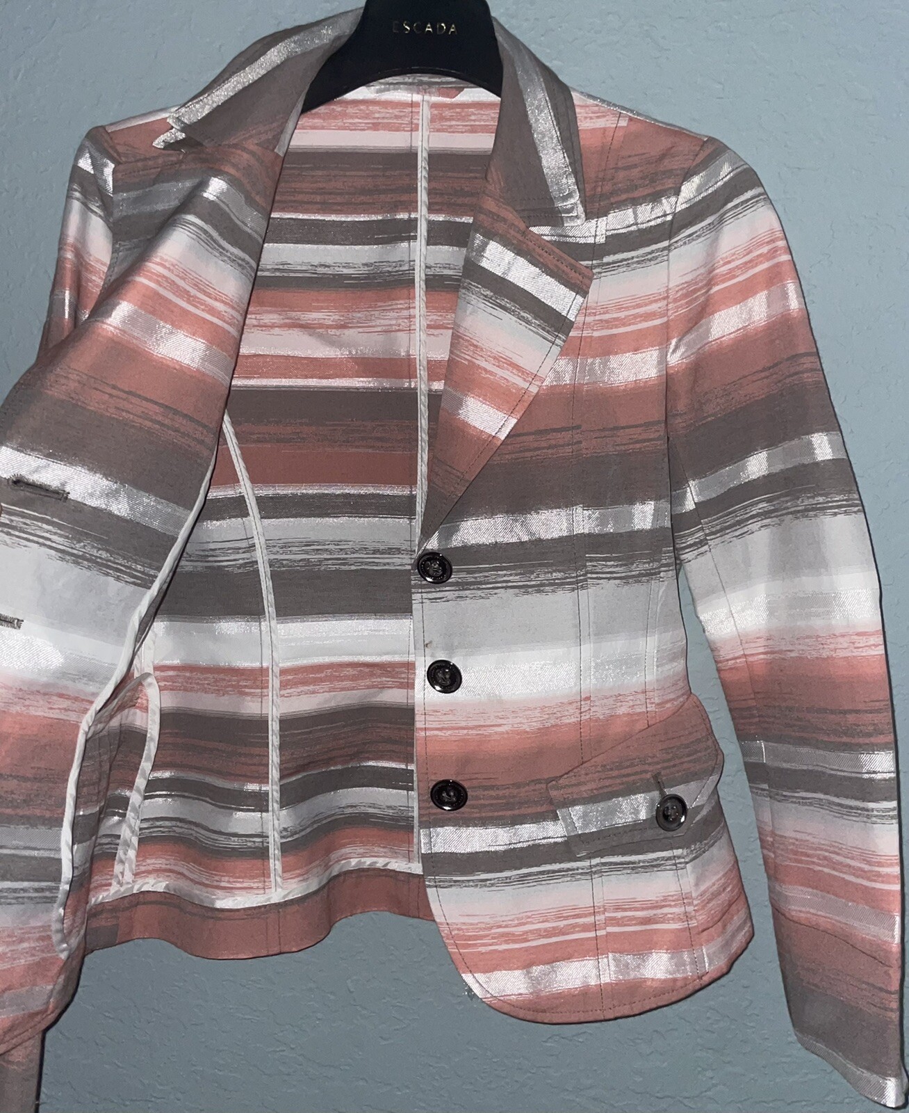 BASLER-Light Weight Button Front Jacket/Blazer-Si… - image 5