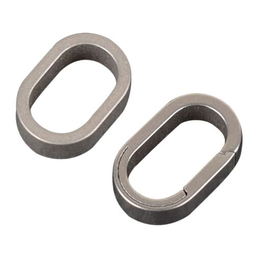 Heavy Duty Keychain Clip Rings One-piece Spring Clip Side Pushing Keyring - Afbeelding 1 van 10