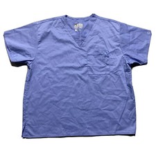 Wonder Work everyday stretch comfort Medium M Scrub top shirt blue pocket