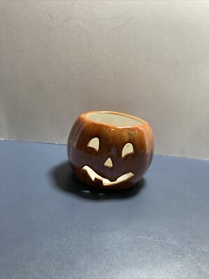 Jack O'Lantern Pumpkin Tea Light Candle Holder - each Jack O'Lantern Pumpkin Tea Light Candle Holder - each