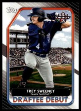2022 Topps Pro Debut #DB-9 Trey Sweeney Draftee Debuts Tampa Tarpons Baseball