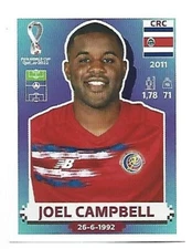 Joel Campbell 2022 FIFA World Cup Sticker #CRC 17 Costa Rica