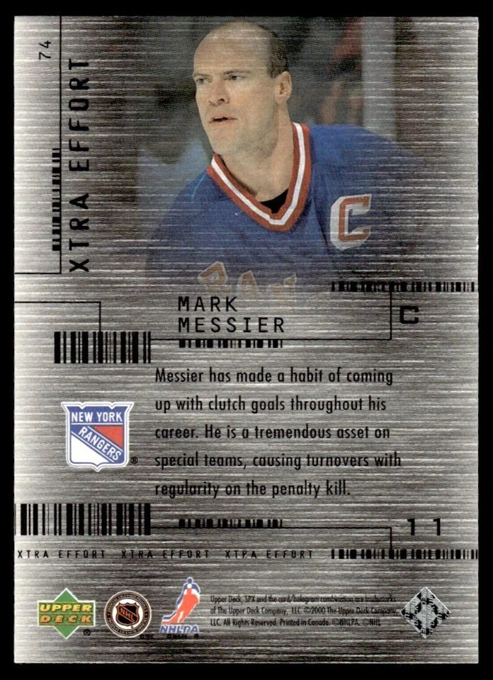 2000-01 SPx Mark Messier Edmonton Oilers #74 - Image 2 of 2