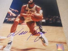 Walt Frazier New York Knicks (white uniform) HOFer signed color 8 x 10 with COA
