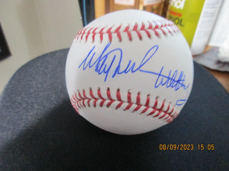 Béisbol autografiado por Mitch Williams (The Wild Thing) Tri Star Cubs Phillies Foto 2 de 4
