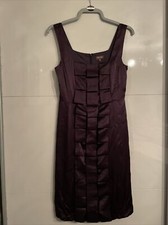 phase eight purple silk Evening,occasion Shift dress Size 10