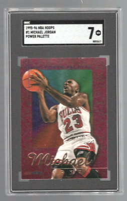 1995-96 NBA Hoops #1 Michael Jordan Power Palette SGC 7 - 2617 | eBay