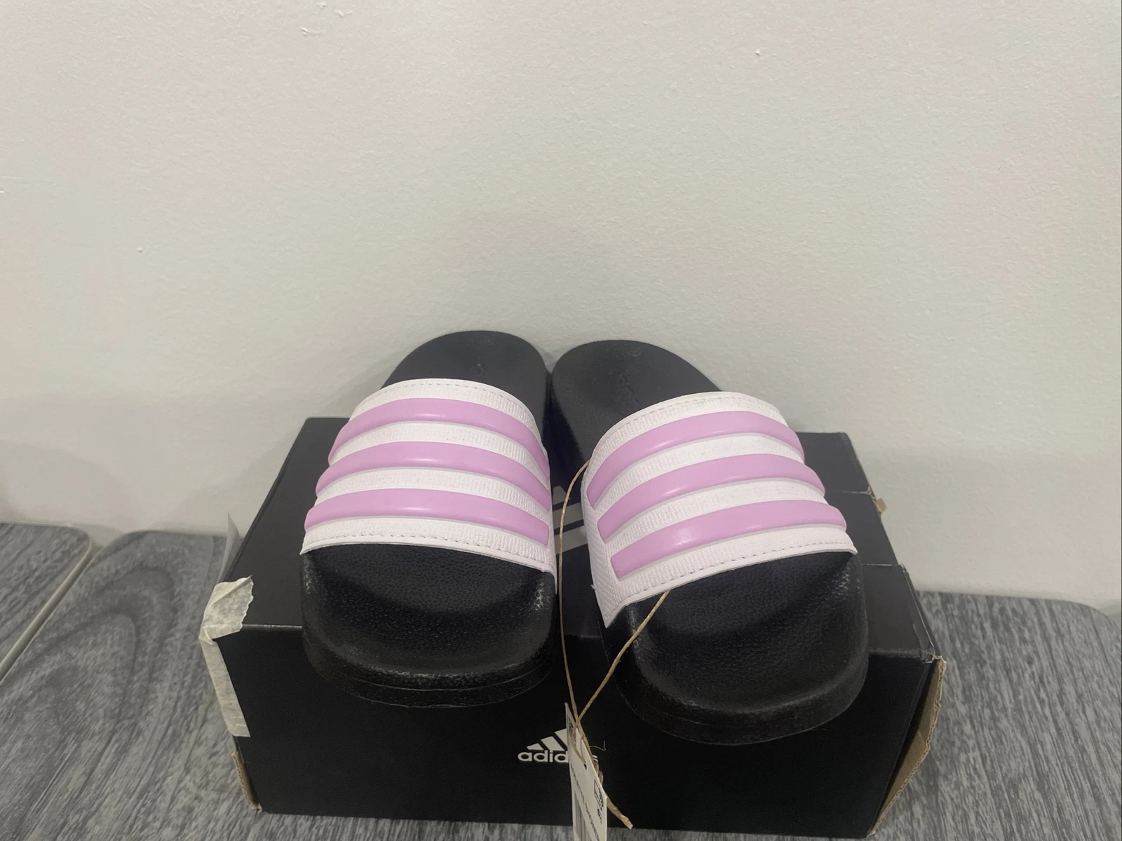 Adidas Kids Slides doccia rosa bianco Adolette K taglia 11K