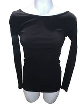 Fashion Nova Bodycon  Ribbed Dress Size Medium Black Long Sleeve