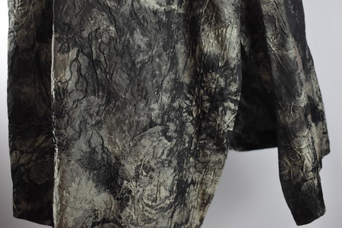 eskandar 0/S One Size Open Front Vest Jacket Floral Textured Oversized Lagenlook - Picture 14 of 21