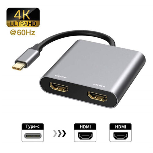 USB 3.0 Typ C do Dual HDMI 4K USB C USB Hub Hdmi Adapter Hub PD Konwerter - Zdjęcie 1 z 10
