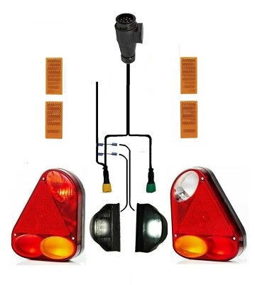 XXL Anhängerbeleuchtung SET + Kabelbaum 13 PIN  + 2 LED Kennzeichenleuchte uvm.
