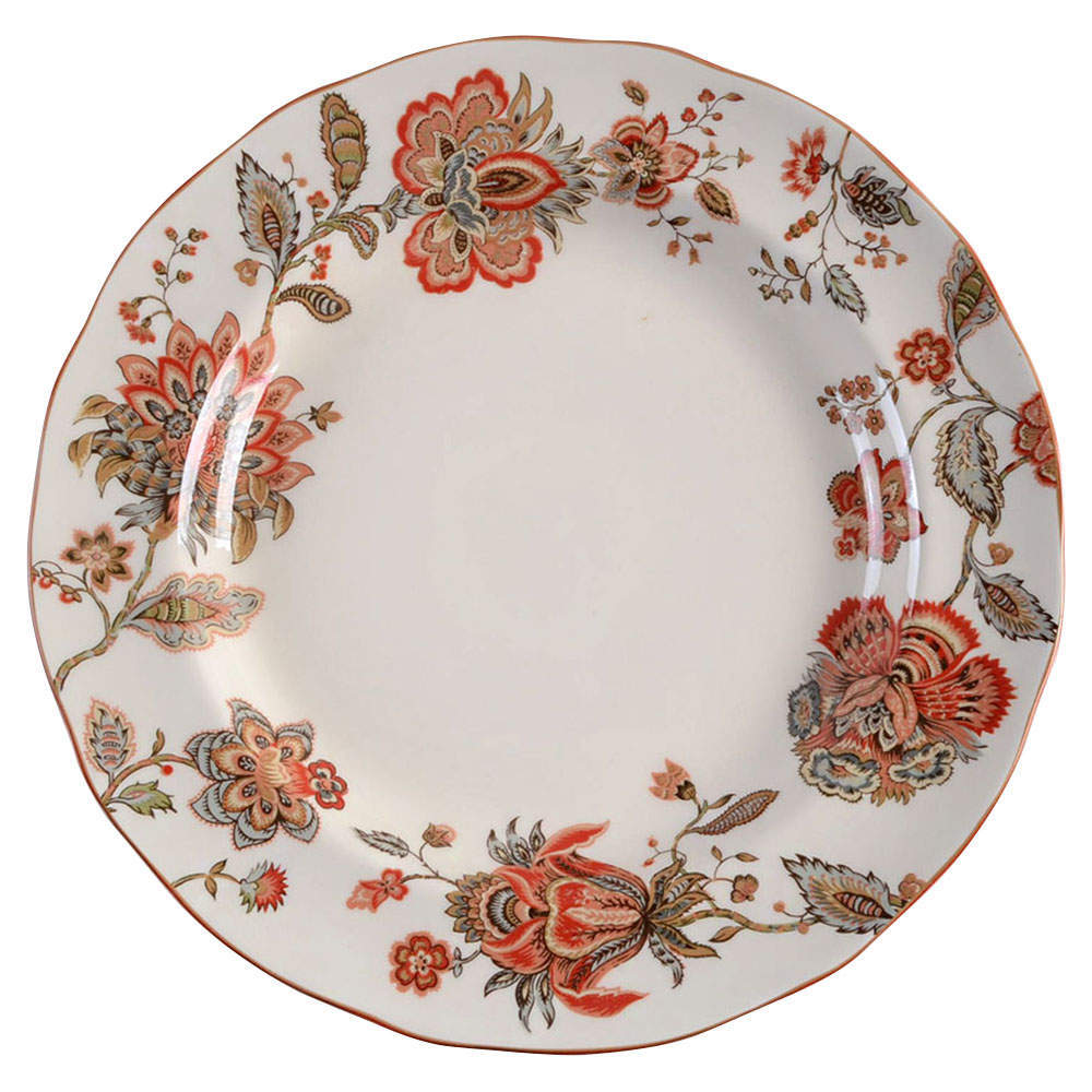 222 Fifth Winter Floral Red Chop Plate  11905824
