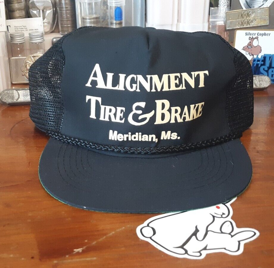 Vintage Alignment Tire & Brake Meridian MS Cap Hat Ad… Gem