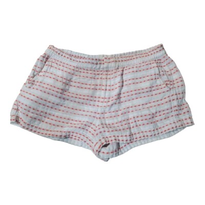 Lou Grey Womens Cotton Linen Pull On Shorts White Medium