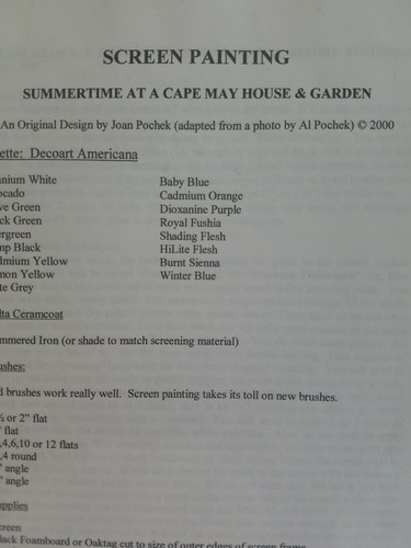 JOAN POCHEK 2000 CAPE MAY VICTORIAN HOUSE GARDEN SCREEN PAINTING PATTERN - Picture 3 of 3