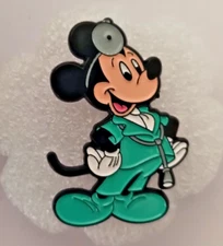 MICKEY MOUSE-DOCTOR- ENAMEL PIN-SHIP ALL THE PINS YOU BUY FOR $4.99-VISIT STORE