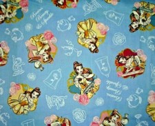 Disney's Belle Beauty and the Beast - 100 Cotton - Free Shipping - By Half Yard