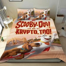 Scooby-Doo And Krypto, Too Bed Duvet Cover Bedding Sets 3 Piece For Kids Gifts