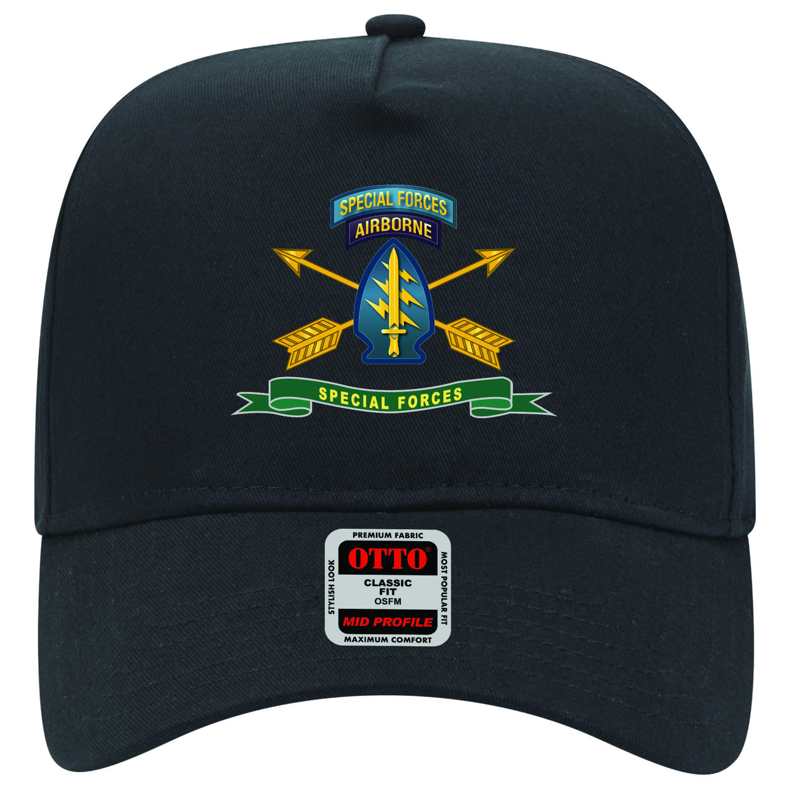 Special Forces SSI Baseball Cap with Branch Ribbon and Tab - 300 Units-image