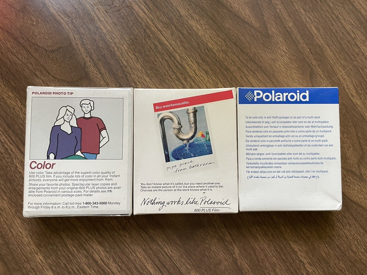 Vintage 90s Expired Polaroid 600 Color Film Lot of Unopened