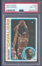 1978 TOPPS BASKETBALL #105 JIM CHONES  PSA 8 NM-MT  LOOKS WAY HIGHER NEW CASE