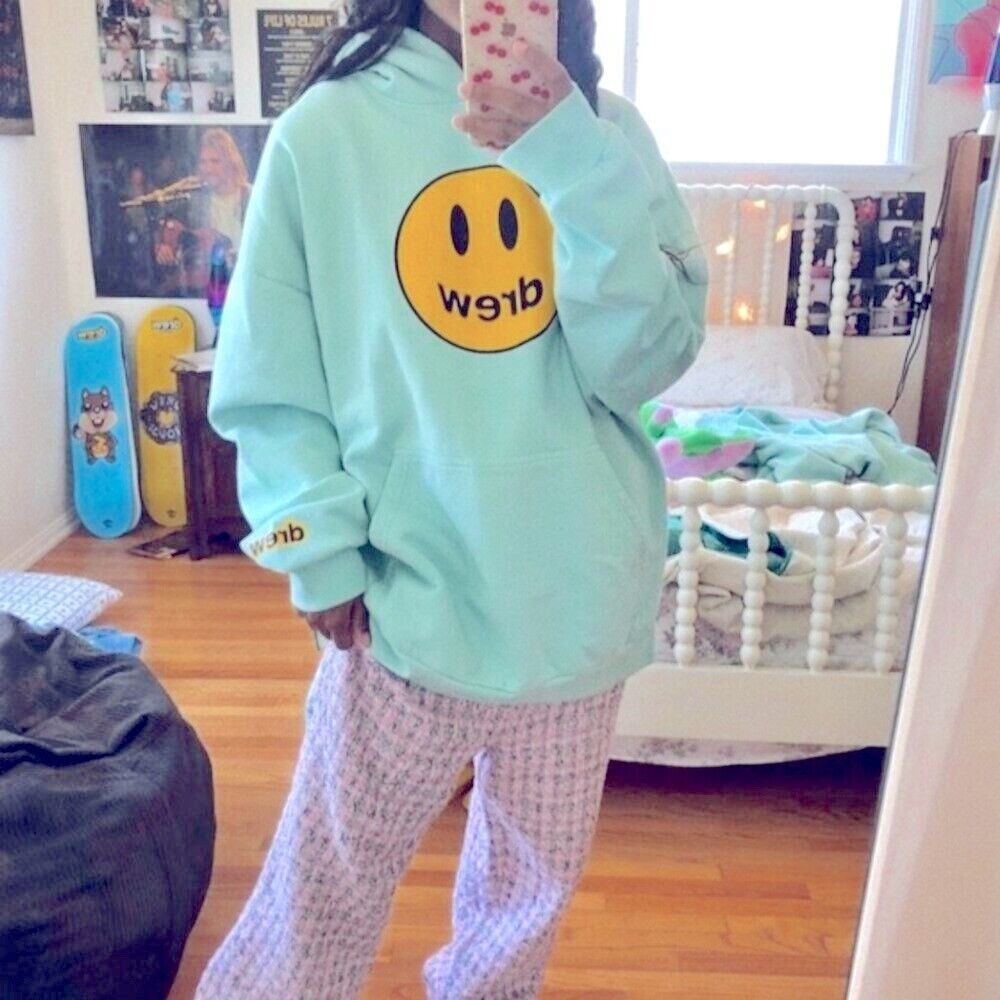 Drew House Mascot Hoodie in Mint Green Oversized 100% Cotton Drew House Mascot Hoodie in Mint Green Oversized 100% Cotton