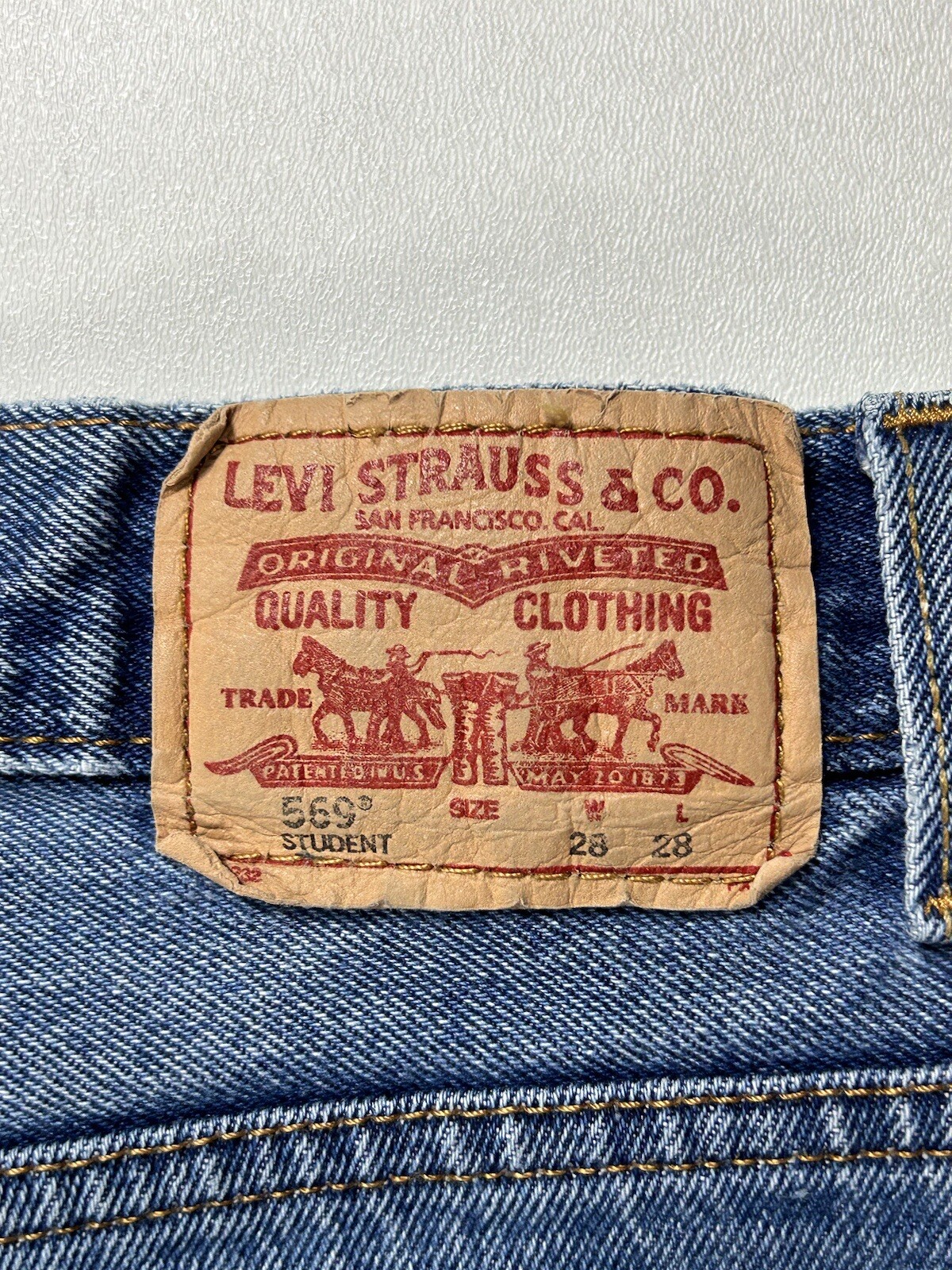 Levis 569 Jeans Women&rsquo;s SZ 16 28x28 Loose Straight Student Blue