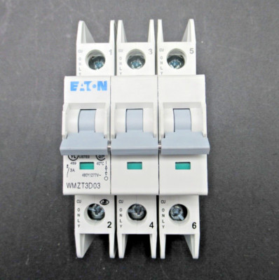 EATON WMZT3D03 3Amp 3Pole Miniature Circuit Breaker *Brand New*