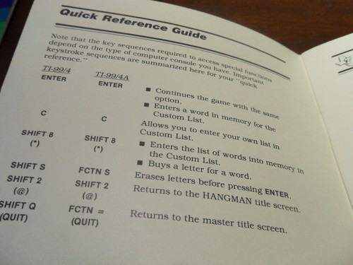 HANGMAN (1982) For Texas Instruments Home Computer - Cartridge & Manual USA - Picture 7 of 10