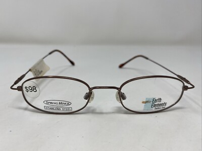 Earth Elements EE123 857 46-19-135 Matte Brown Full Rim Eyeglasses Frame R879