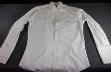 WHITE LONG SLEEVE FORMAL TUXEDO SHIRT PROM WEDDING PARTY 15-33
