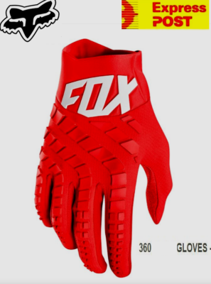 Fox 360 Glove Mountainbike-Handschuhe – Mit Knöchelschutz, Atmungsaktiv, In Rot