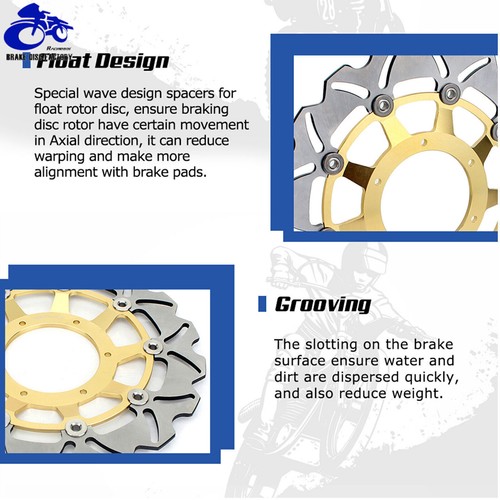 DRZ400SM Gold Floating Front Brake Disc Rotor For Suzuki DR-Z 400 SM 2005-2024 - Picture 7 of 7