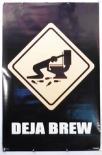 Deja Brew Humor Poster 23" X 30.25" vintage NOS (b637)