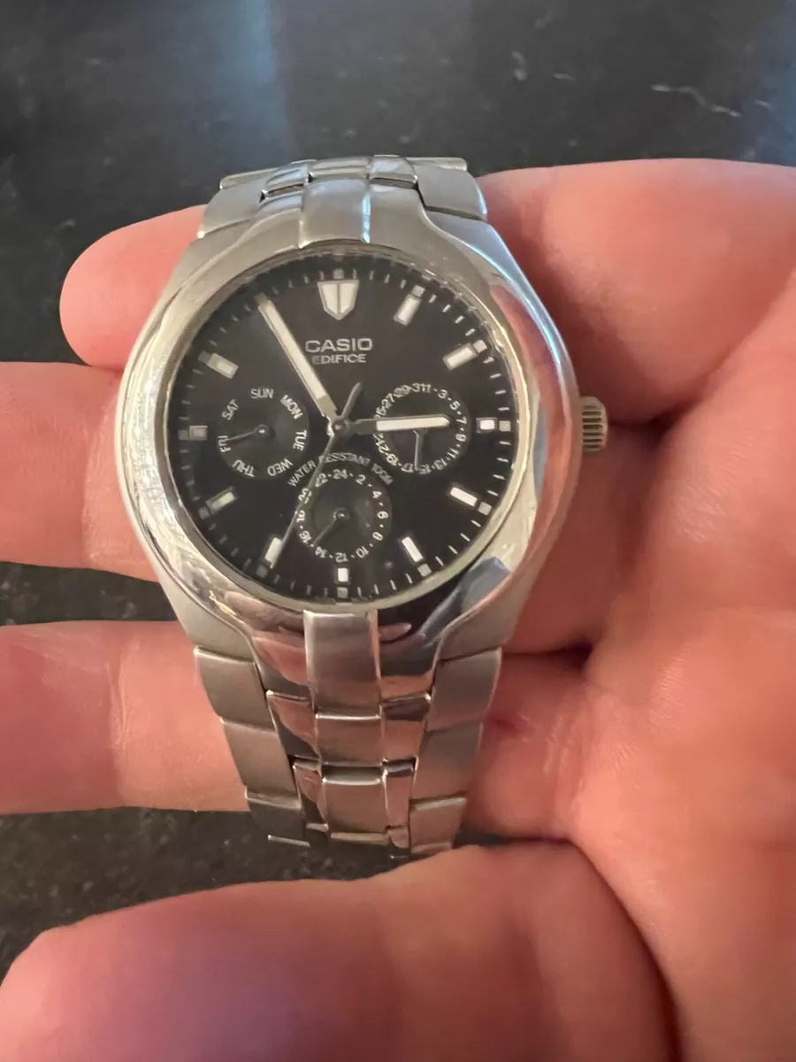Classic CASIO Edifice EF 304 1343 Stainless Steel 40mm Watch New Battery