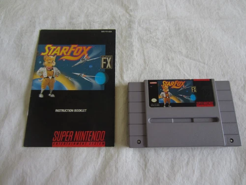 Star Fox (SNES) Super Nintendo Cartridge + Manual 1993 RARE