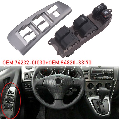Power Window Switch Control + Bezel Set For 2003-2008 Toyota Matrix & Pontiac Vibe