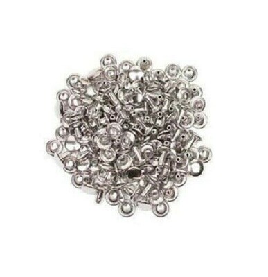 Pkg 20 Metal Double Cap Rivet Studs for Crafts (5200) CHOOSE SIZE and FINISH