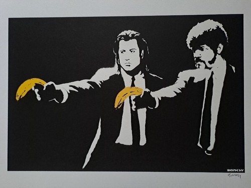 Banksy Art Print - Pulp Fiction - Certificate - Picture 2 of 5