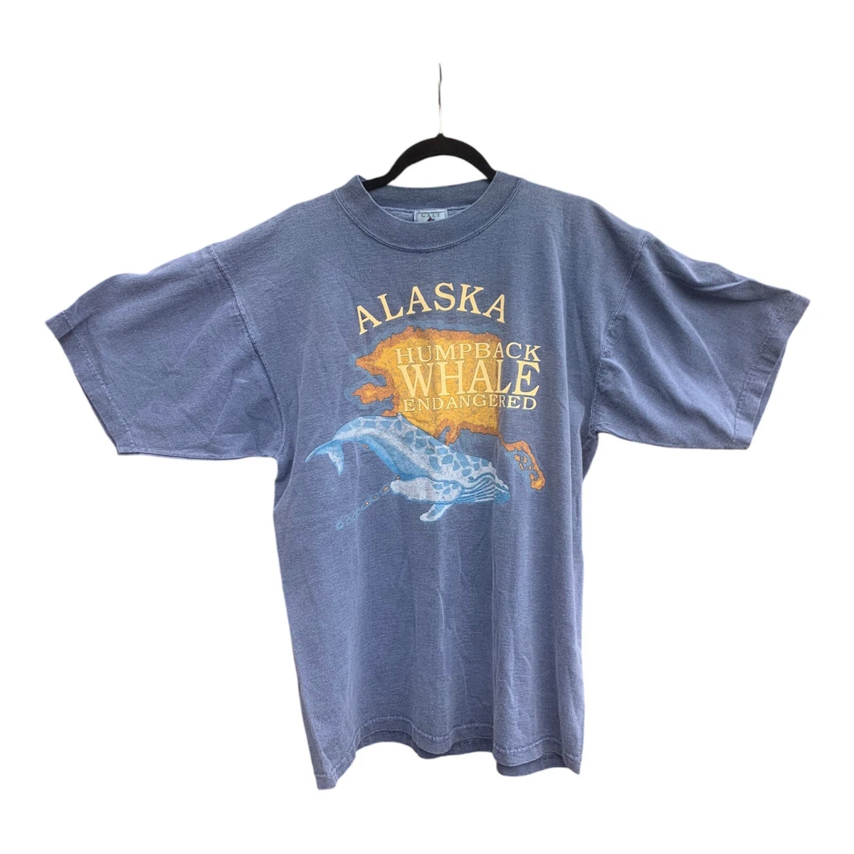 T-shirt Vintage 90s Alaska – 2XL Beige – Aigle Brodé – Desert Heat – USA