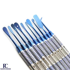 Periosteal Elevator Set Of 10 Surgical Dental Instruments Blue Coated CE