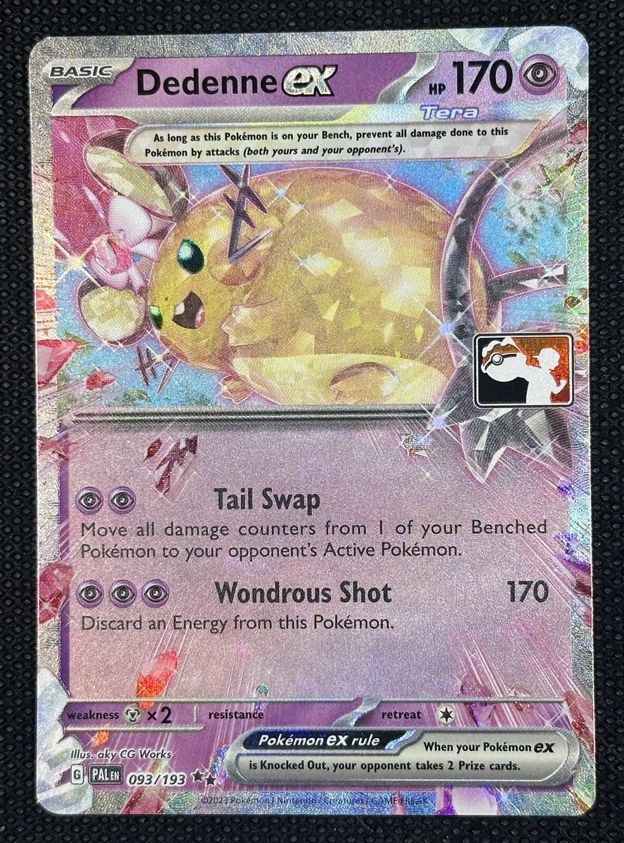 Pokemon TCG Dedenne ex 093/193 Prize Pack Series 4 Stamped Promo
