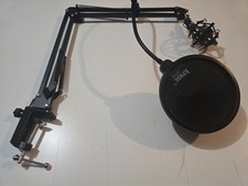 Adjustable Microphone Boom Arm Stand w Shock Mount Pop Filter