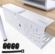 Under Desk Cable Tray Management No Drill Tidy Wire Cord Storage Rack Organizer