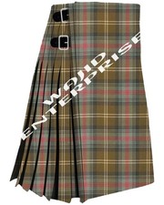 Scottish Handmade Traditional Sutherland Old Weathered Tartan 8 Yard kilt